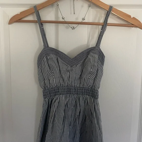 Y2K Abercrombie Stripe Cotton Tunic Sundress - Picture 5 of 10